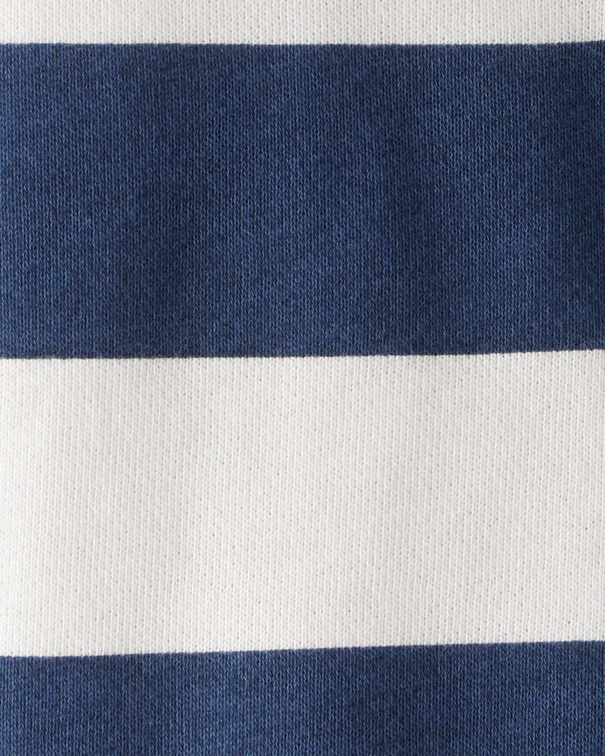 Toddler Organic Cotton Henley Top Stripes