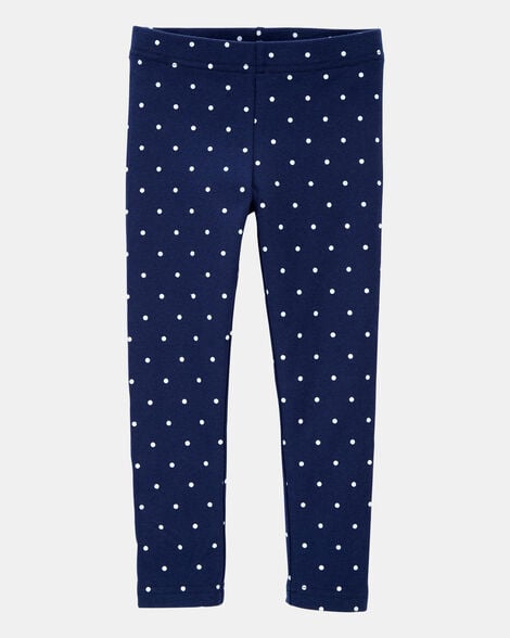 baby polka dot cotton stretch leggings