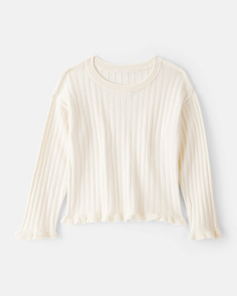 Toddler Girl Long-Sleeve Sweater - Cream