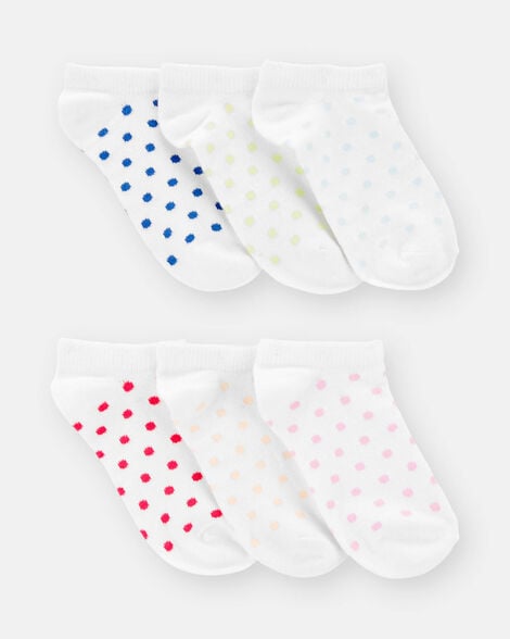 girls 6-pack no show socks