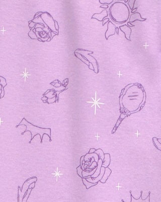 Product image 2 of Kid Disney Princess Snug Fit Cotton 2-Piece Pajamas - Purple