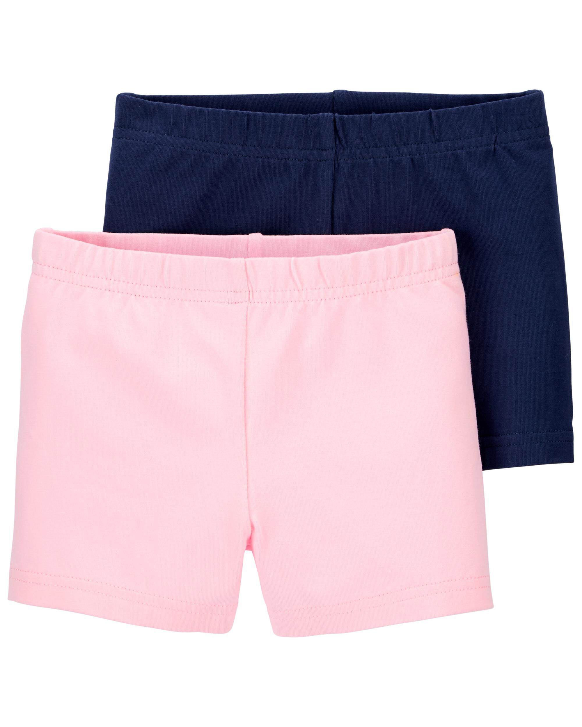 Baby 2 Pack Navy Pink Bike Shorts Carter s Carter s