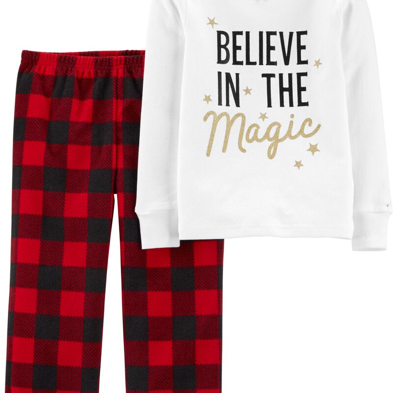 2 Piece Christmas Magic Snug Fit Cotton Fleece Pjs Carters Com