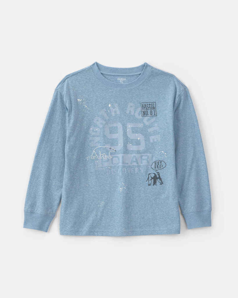 OshKosh B'gosh Boys Polar Long-Sleeve Graphic Tee 10 Blue