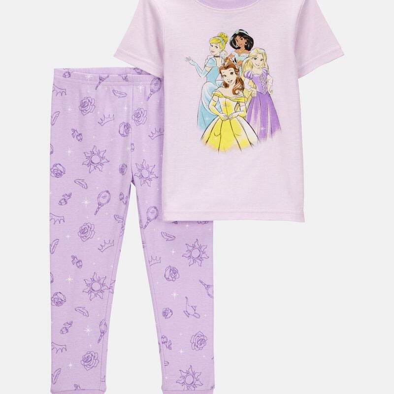 Toddler Girl Disney© Princesses Snug Fit 2-Piece Pajamas - Purple