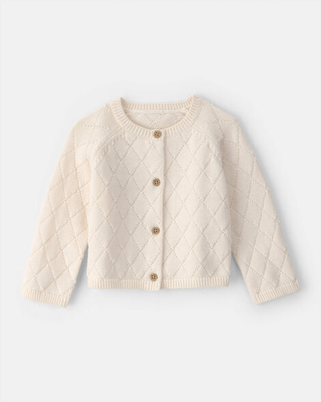 baby girl cardigan sweater - cream