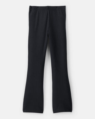 Product image 2 of Kid Solid Cotton Flare Stretch Leggings - Black