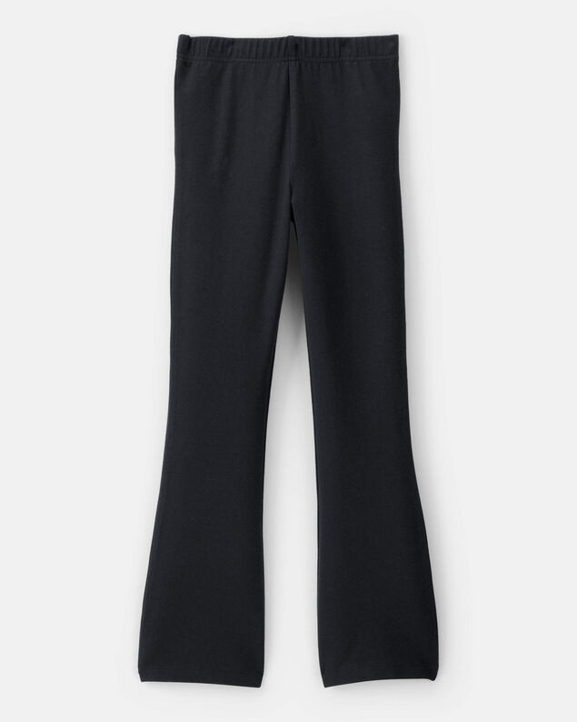 Product image 2 of Kid Solid Cotton Flare Stretch Leggings - Black