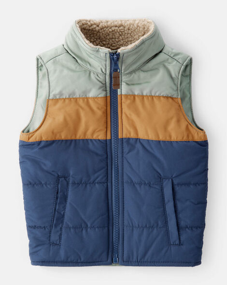 baby boy sleeveless puffer vest