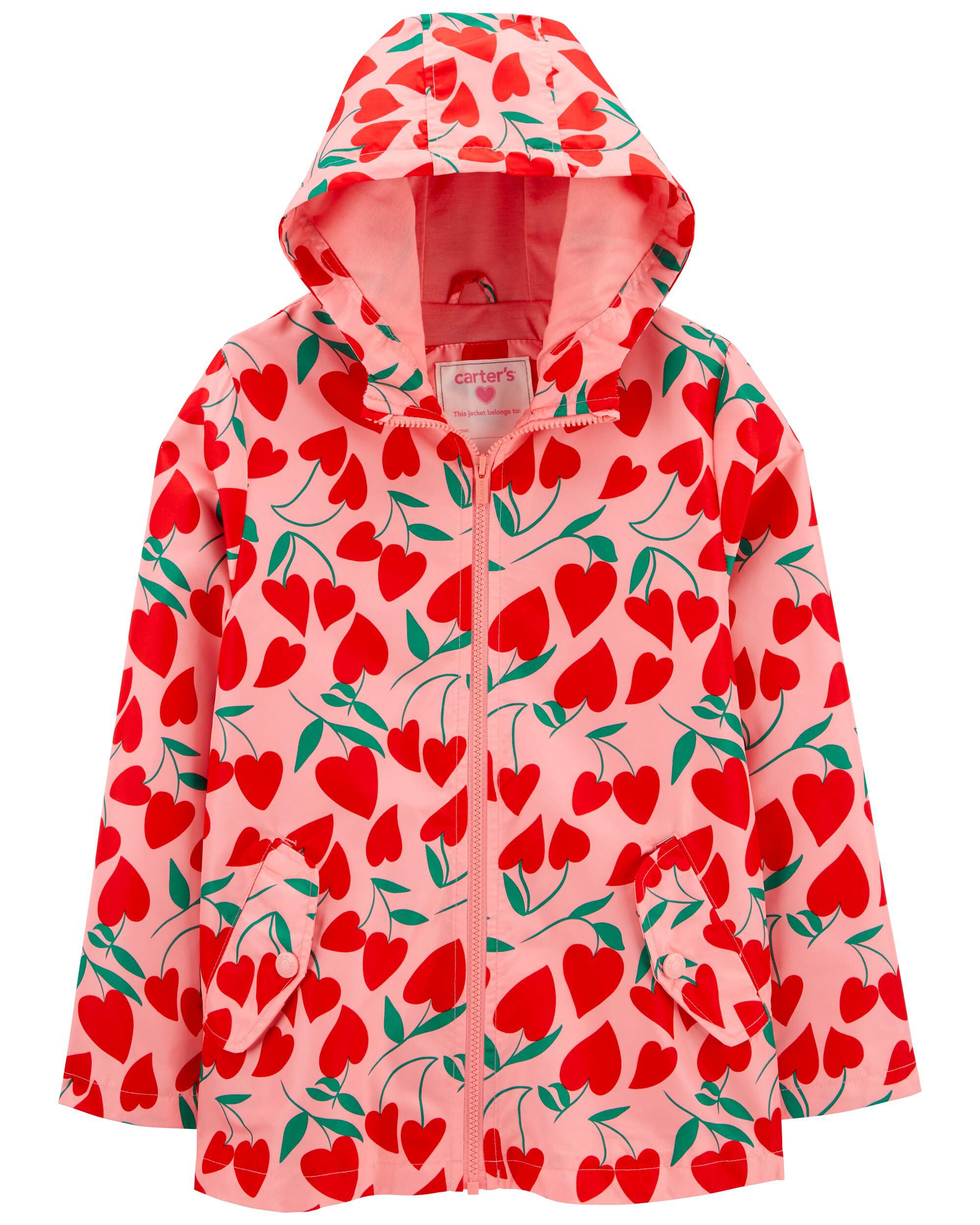 Kid Cherry Hearts Rain Jacket - Carter's | Carter's