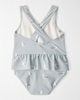 Product image 2 of Baby Recycled Seagull-Print Ruffle Swimsuit