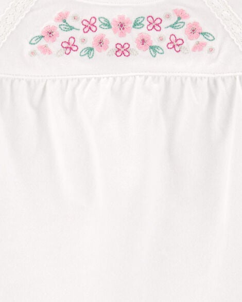  Product image 2 of Baby Flutter-Sleeves Floral Top - White