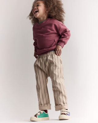 Toddler Long-Sleeve Relaxed Henley Tee - Brown