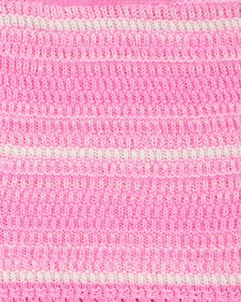  Product image 4 of Baby Striped Crotchet Knit Shorts - Pink