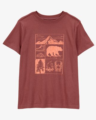Product image 1 of Kid Scenic Mountain Short-Sleeve Graphic Tee - Brown