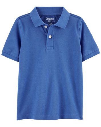 Toddler Blue Polo Uniform Shirt
