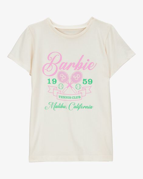  Product image 1 of Kid Barbie™ 'Tennis Club' Short-Sleeve Graphic Tee - Ivory
