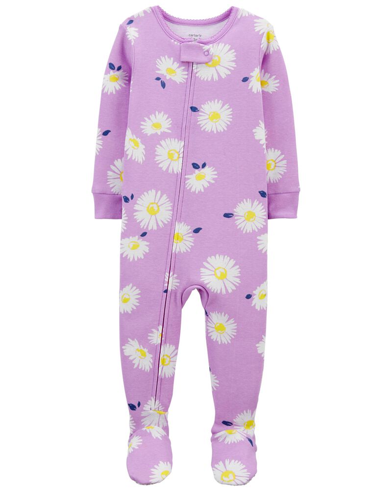 1 piece daisy 100 snug fit cotton footie pjs carters com