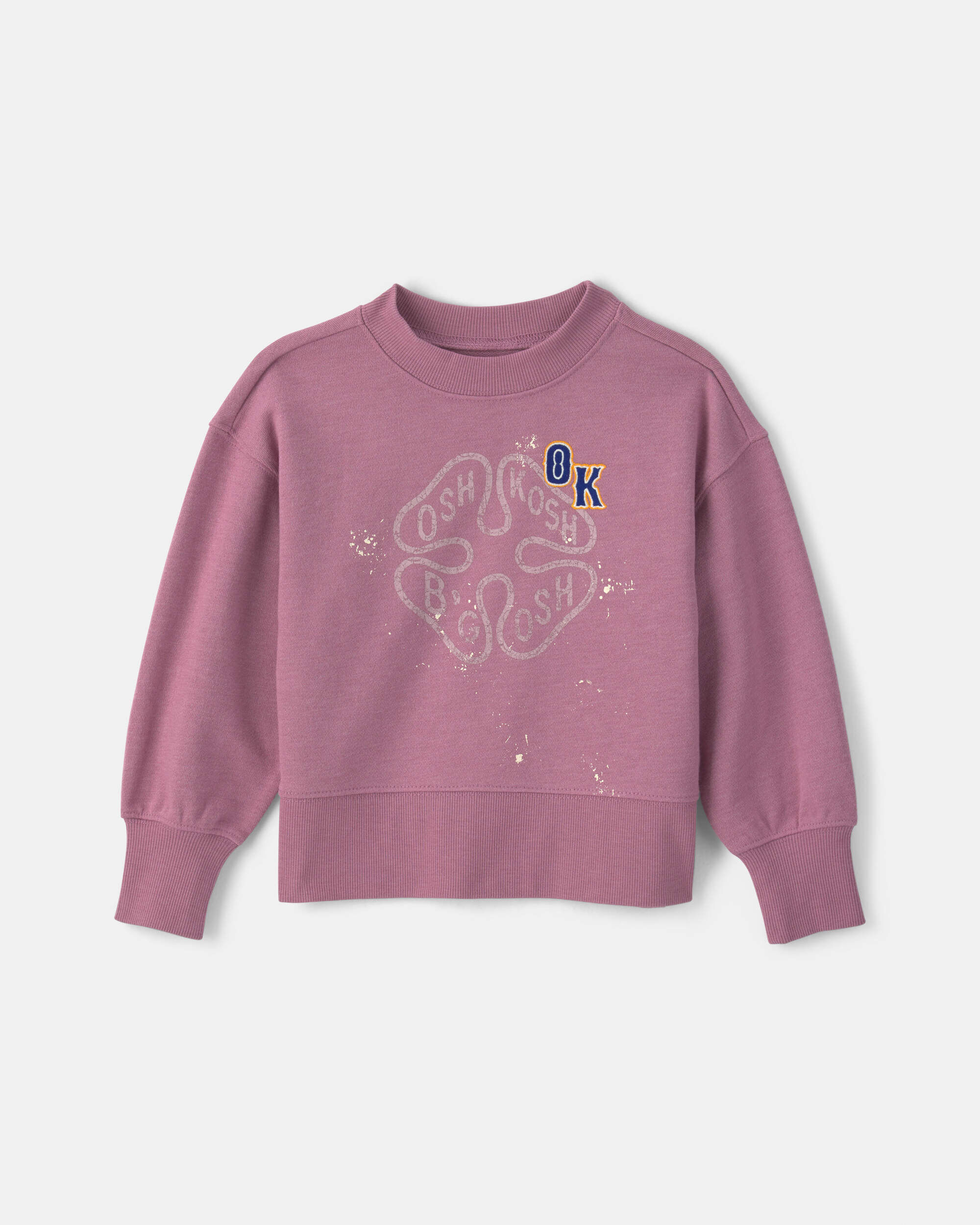 OshKosh Bgosh Toddler Girl OshKosh French Terry Pullover Sweatshirt 12M Purple 18$