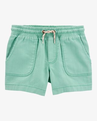 Product image 1 of Toddler Pull-On Twill Shorts - Turquoise