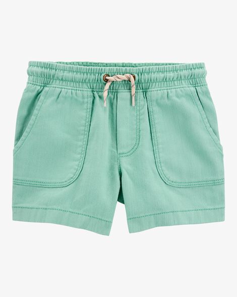  Product image 1 of Toddler Pull-On Twill Shorts - Turquoise