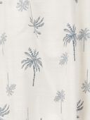 Ivory - Kid 2-Piece Palm Tree Floral Short Set - Ivory, Selected