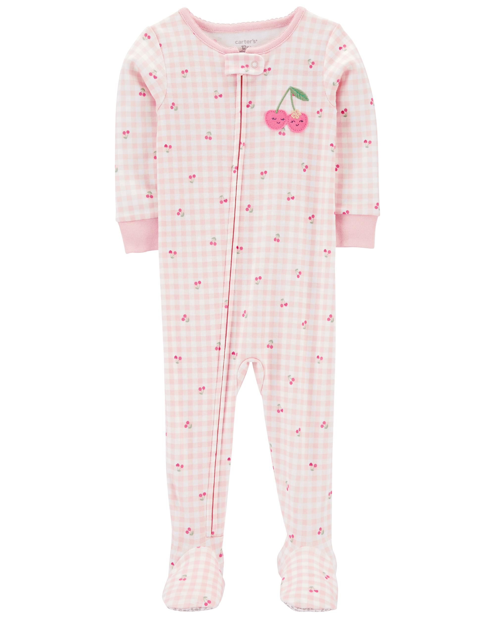 New Carter's Owl Fleece Pajama PJs 1 pc Toddler Girl Sleeper Footie Pink 