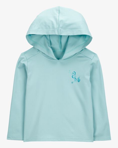 Product image 1 of Toddler UPF 50+ Sun Protection Seahorse Moisture Wicking Active Pullover - Blue