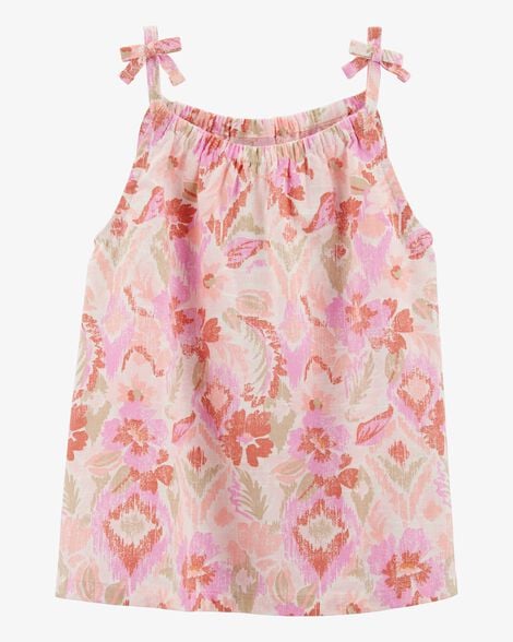 Product image 2 of Baby 2-Piece Floral Print Tank & Drawstring Shorts Set - Pink