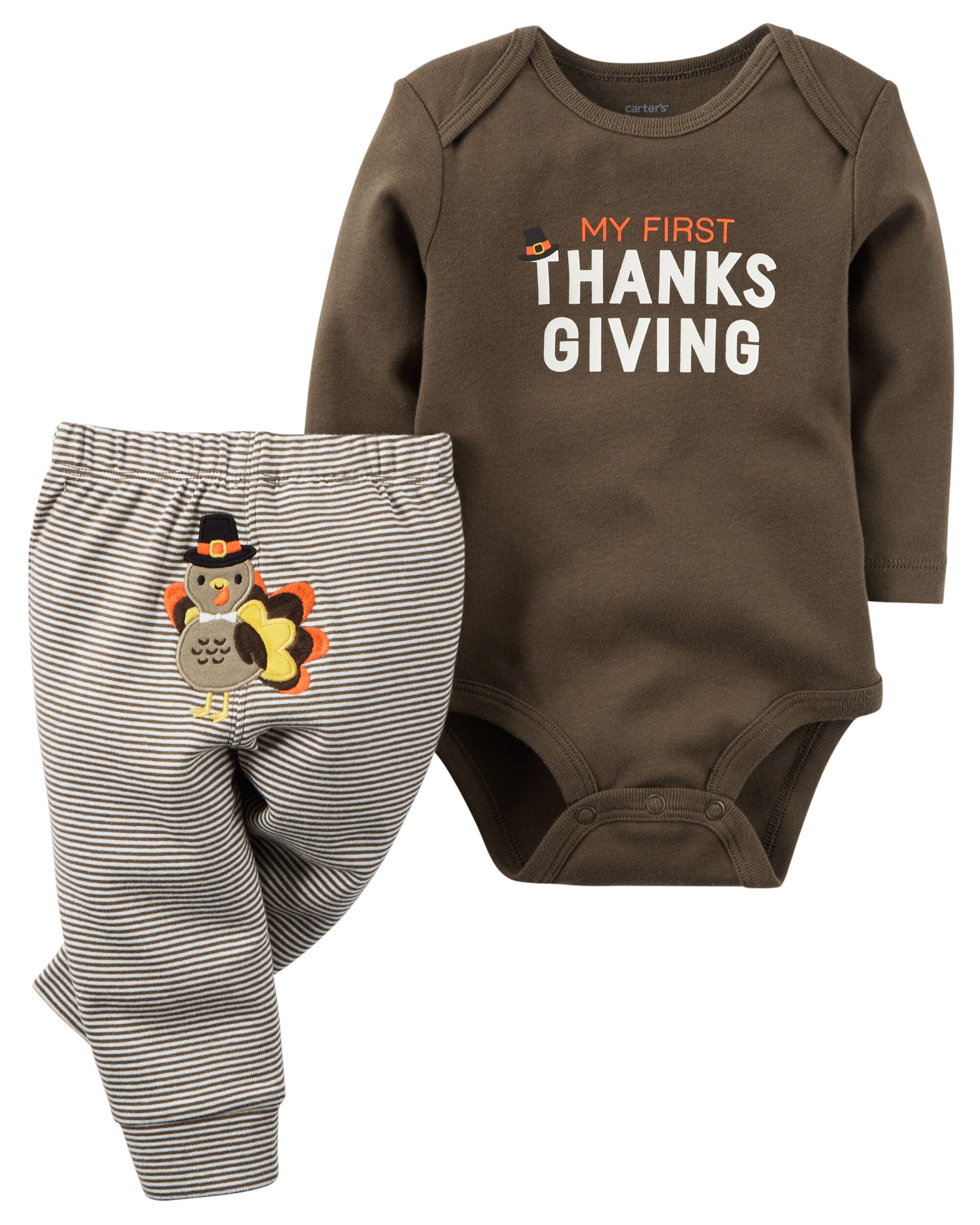 2-Piece Thanksgiving Bodysuit & Pant Set | Carters.com
