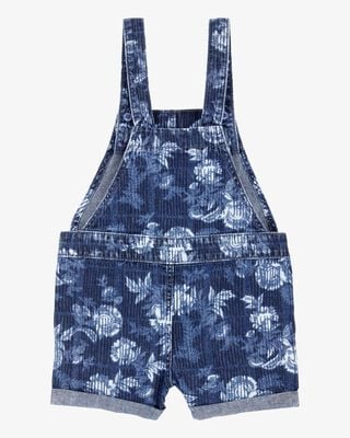 Product image 2 of Baby Iconic Denim Floral Shortalls - Blue