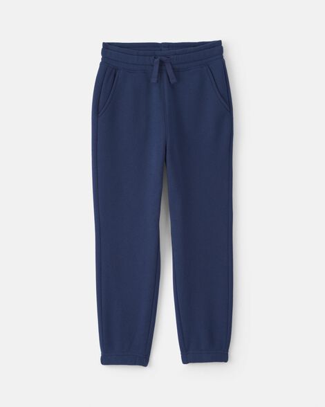boys fleece joggers - navy blue