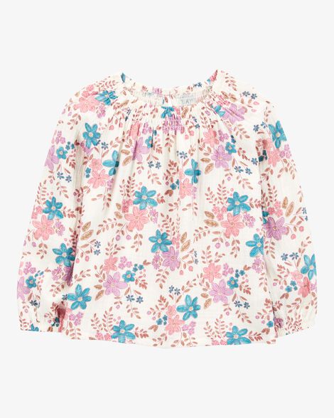  Product image 1 of Baby Floral Woven Long-Sleeve Gauze Top - Floral