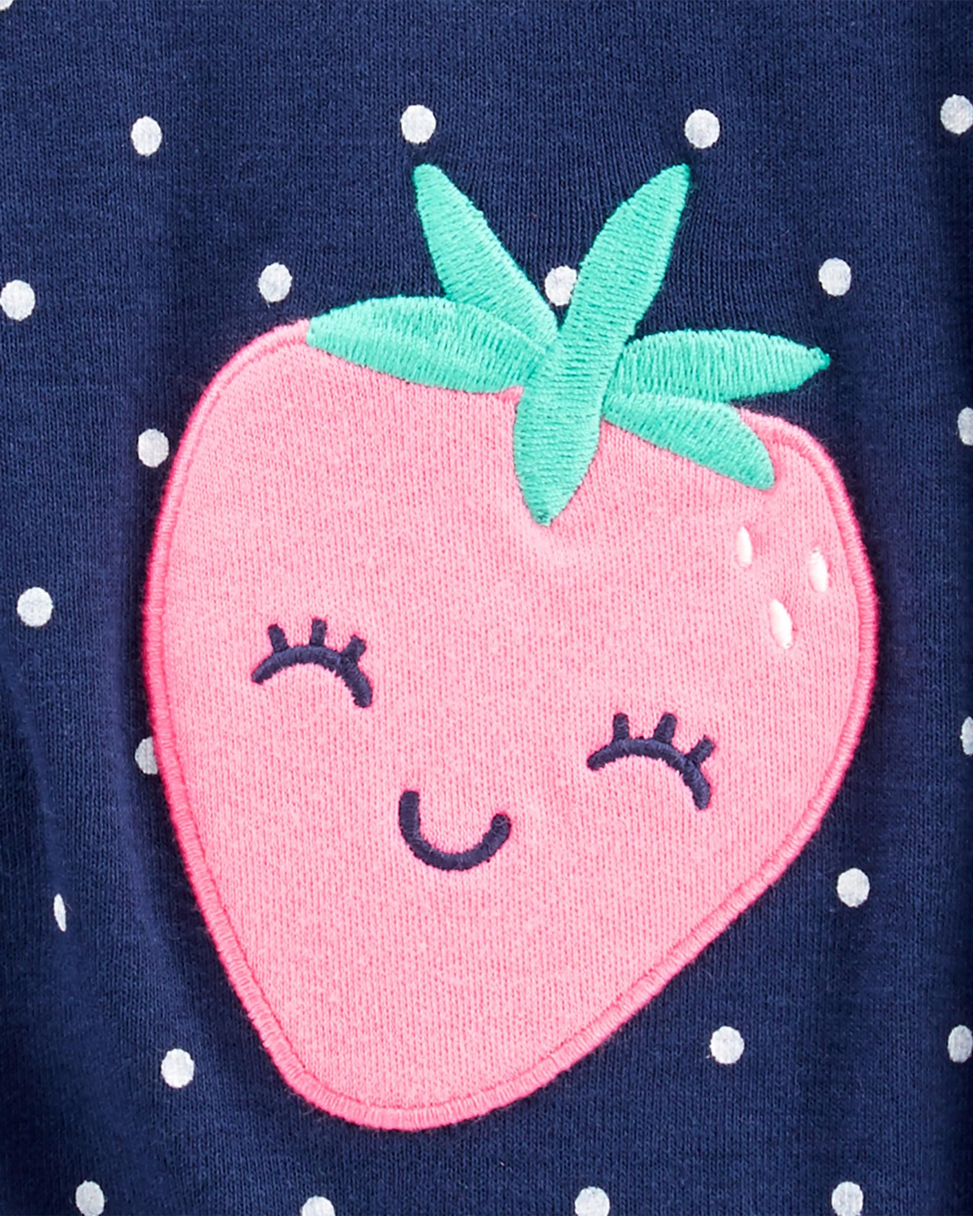トップス Nina24SS bonjourdiary retro 6Y Short-sleeved print tunic set-Misty Blue Strawberry | Boden USA