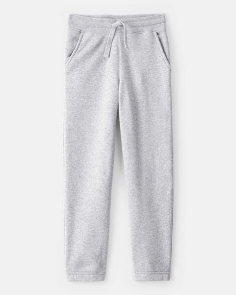 Boys Fleece Drawstring Joggers - Grey