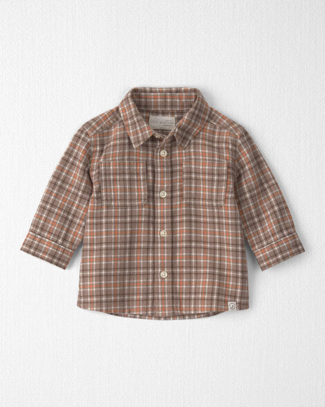 Baby Boy Organic Cotton Flannel Button-Down Shirt