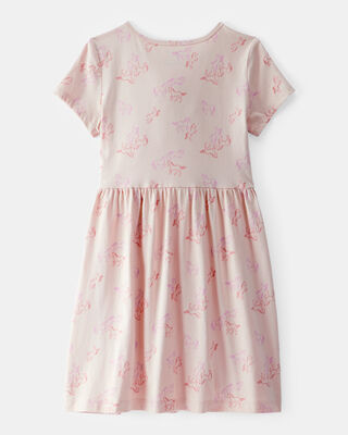 Product image 2 of Kid Horse Print Short-Sleeve Dress - Tan