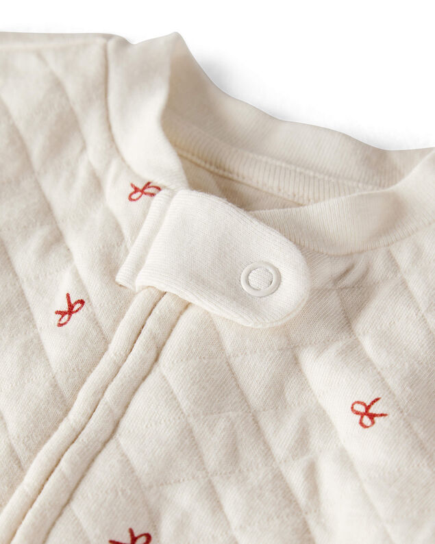 Product image 2 of Baby Quilted Bow Print Sleep & Play Made with Organic Cotton