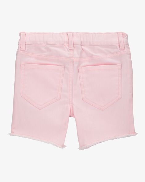  Product image 4 of Toddler Iconic Denim Shorts: Frayed Hem - Pink