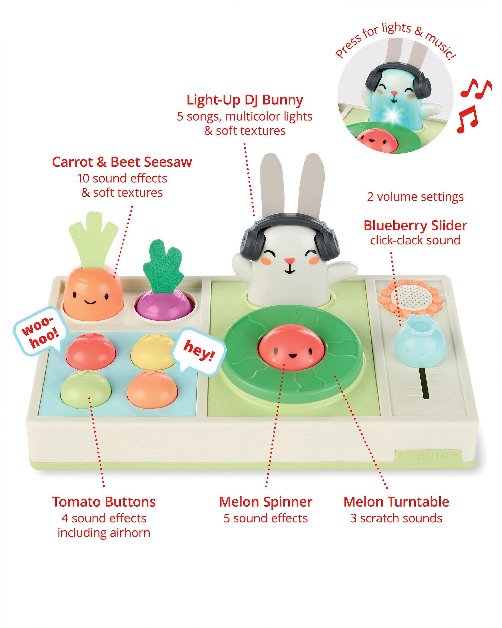 Farmstand Let The Beet Drop DJ Set Baby Musical Toy - Skip
