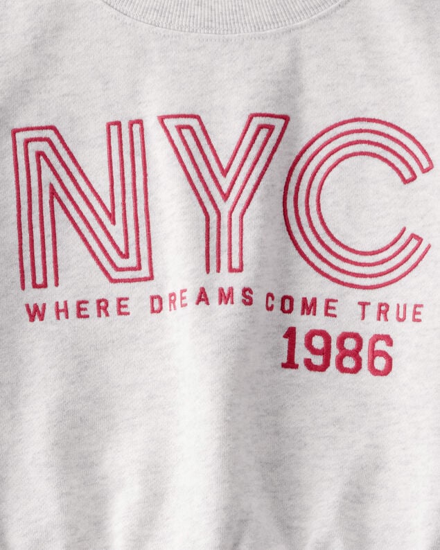 Product image 2 of Kid Oversized New York City Graphic Sweatshirt - Grey