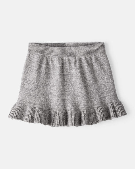 baby girl 100% cotton skirt - grey