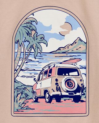 Product image 2 of Kid Beach Short-Sleeve Graphic Tee - Tan