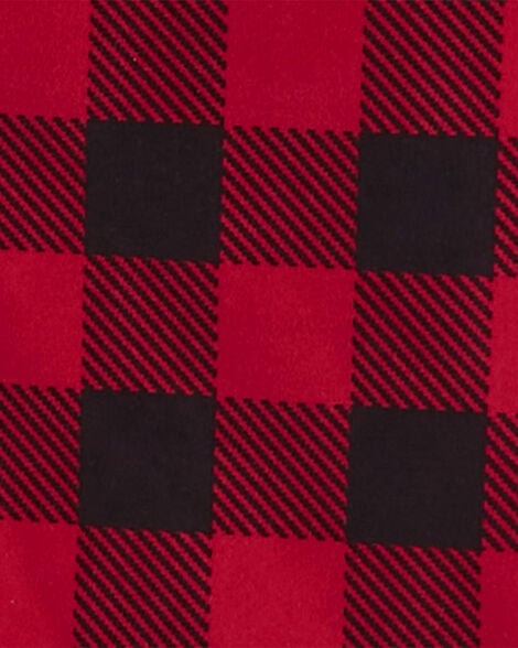 Product image 2 of Adult 2-Piece Buffalo Check Fleece Coat Style Pajamas