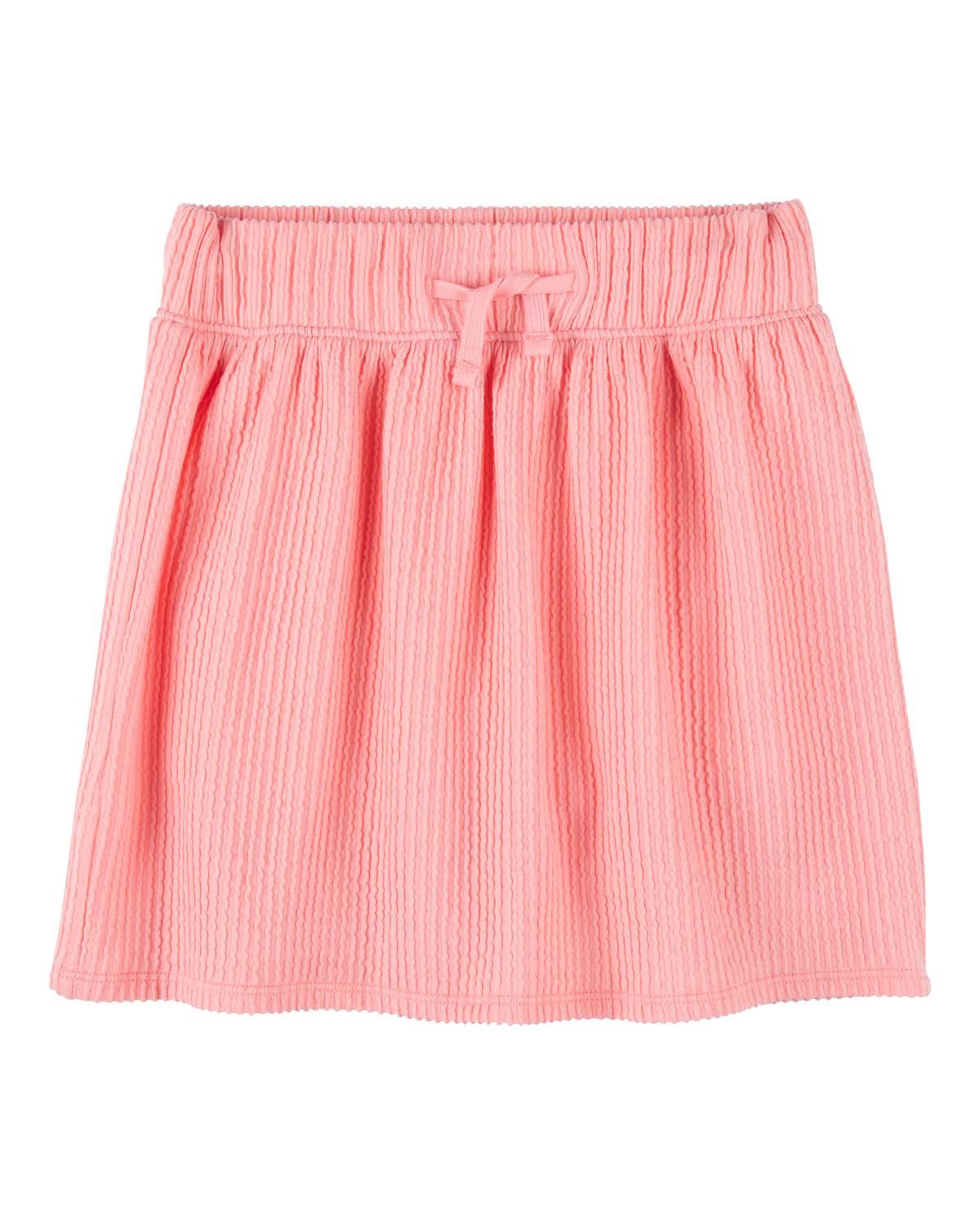 Kid Ribbed Textured Drawstring Skort - Orange - OshKosh B