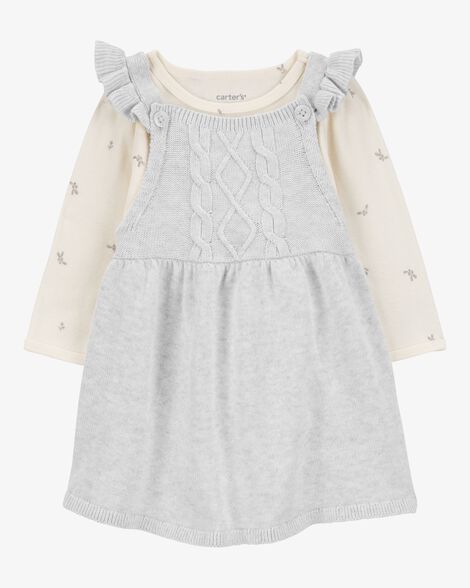 Product image 1 of Baby 2-Piece Long-Sleeve Bodysuit & Sweater Knit Jumper Set