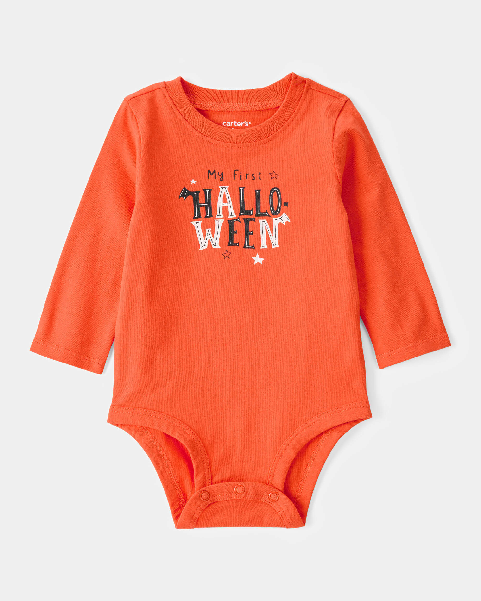 Baby My First Halloween Long-Sleeve Bodysuit - Orange