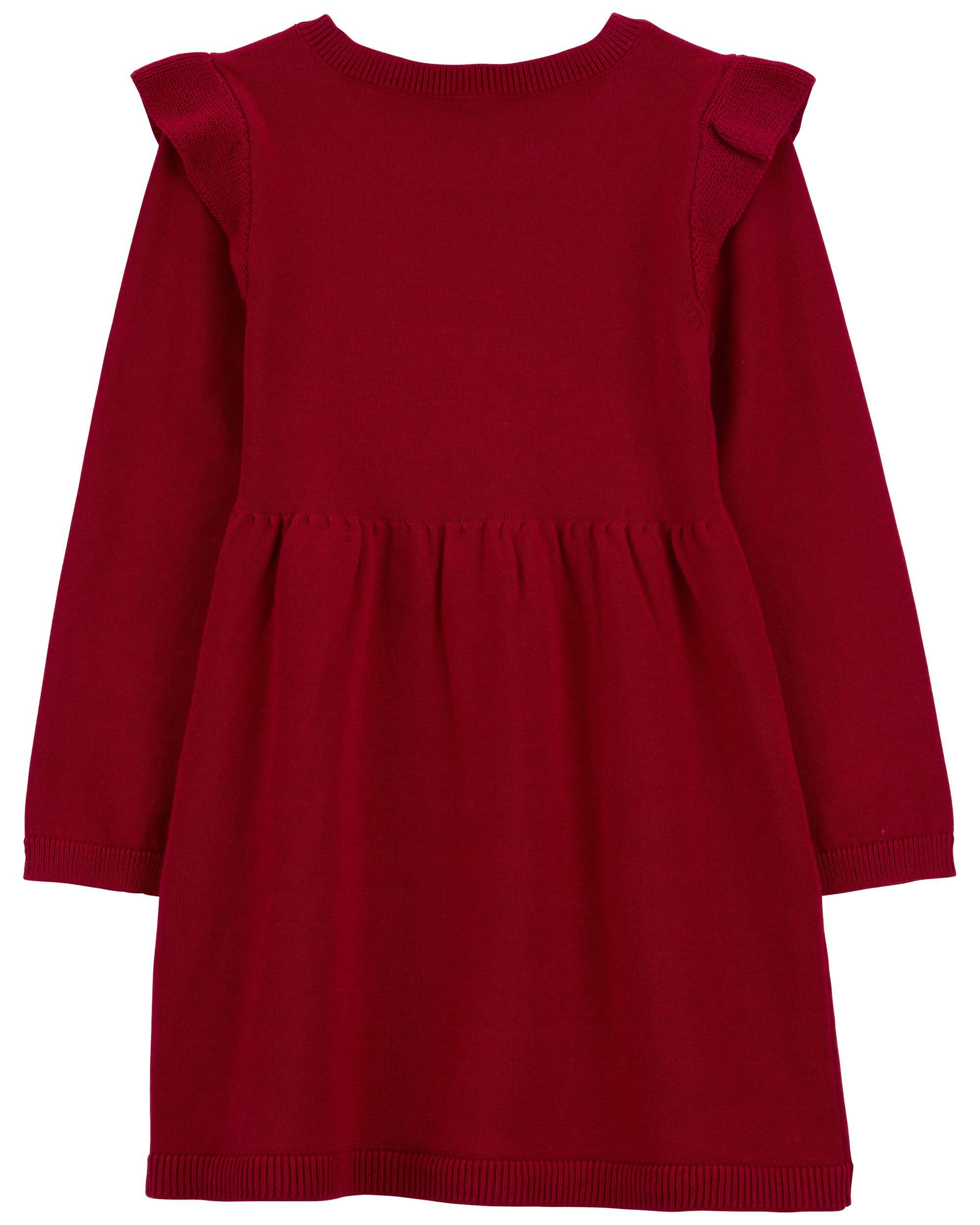 Girls red sweater dress discount