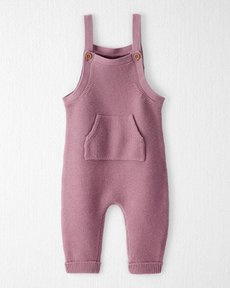 Product image 1 of Baby Girl Organic Cotton Sweater Knit Overalls
