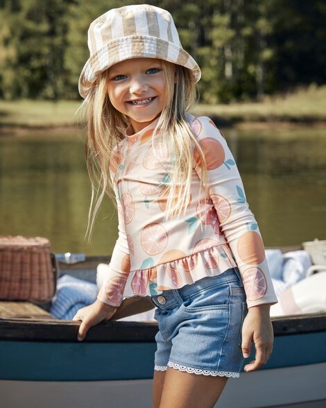  Product image 4 of Kid Eyelet Hem Iconic Denim Short - Ozone Wash